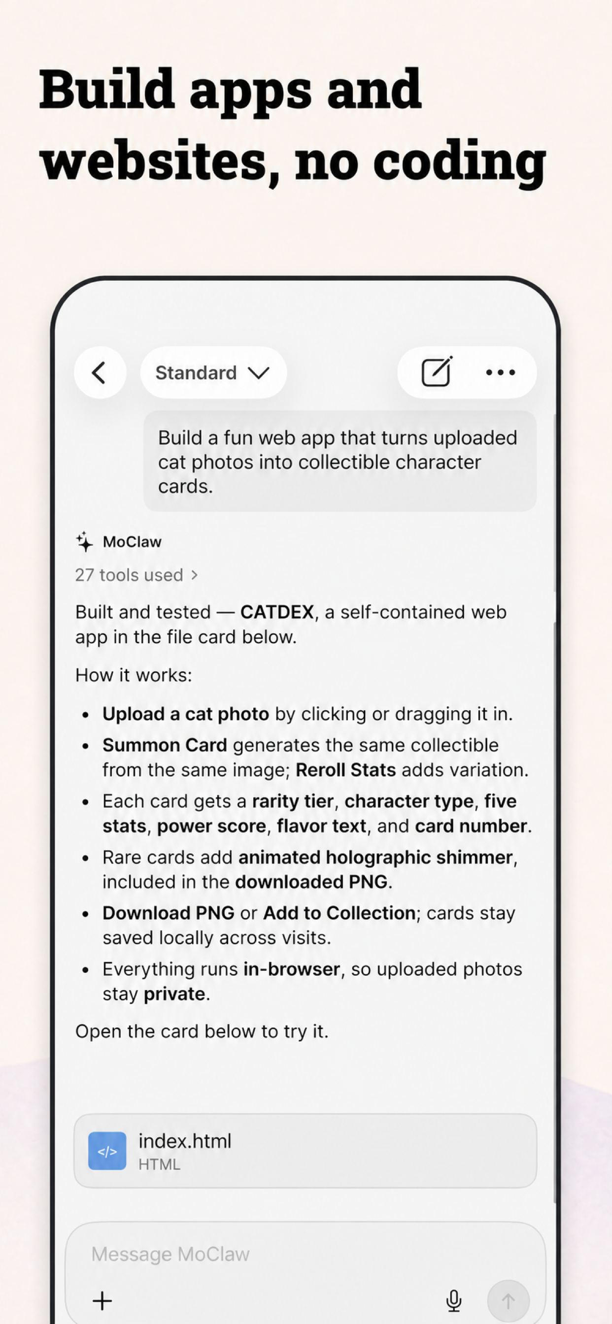 MoClaw screenshot 2