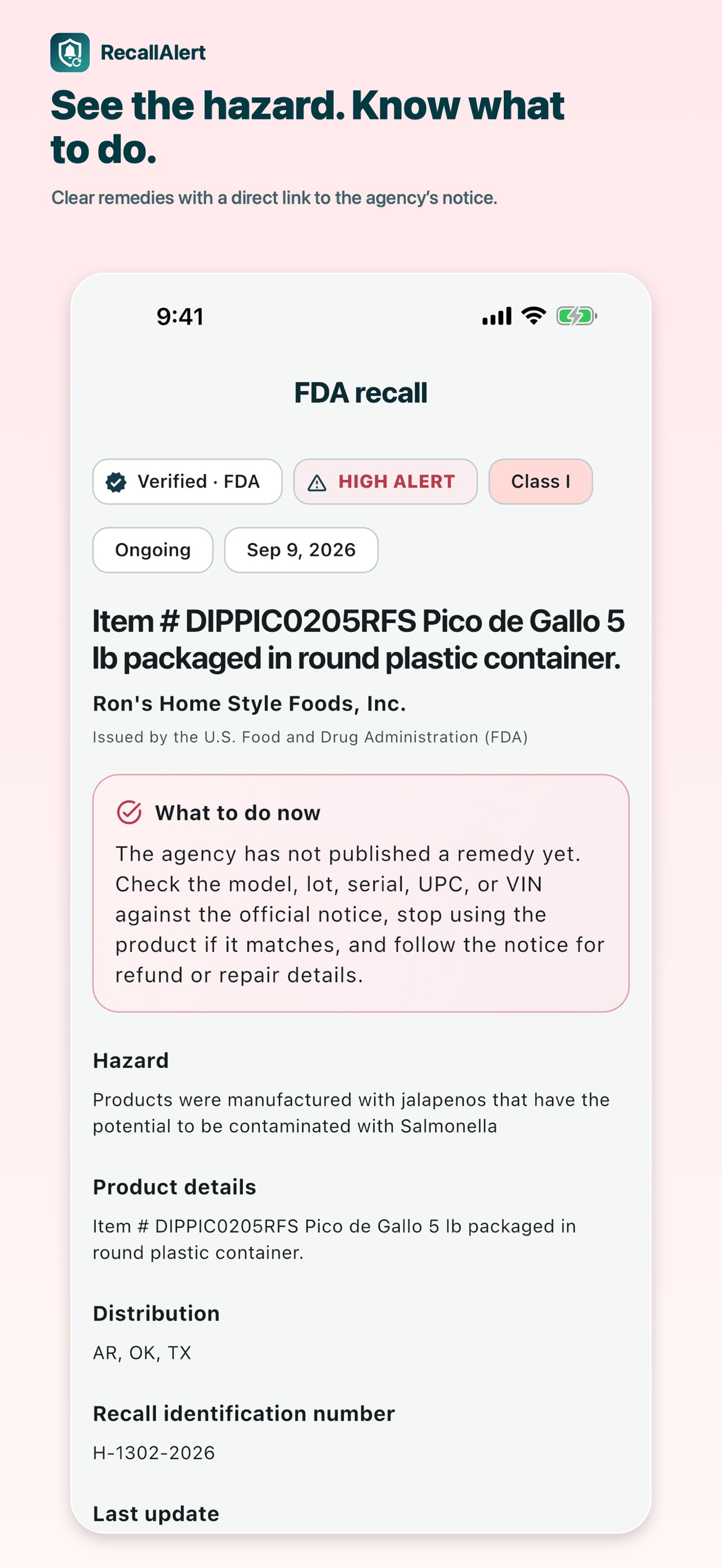Screenshot 4 of RecallAlert: Product Safety