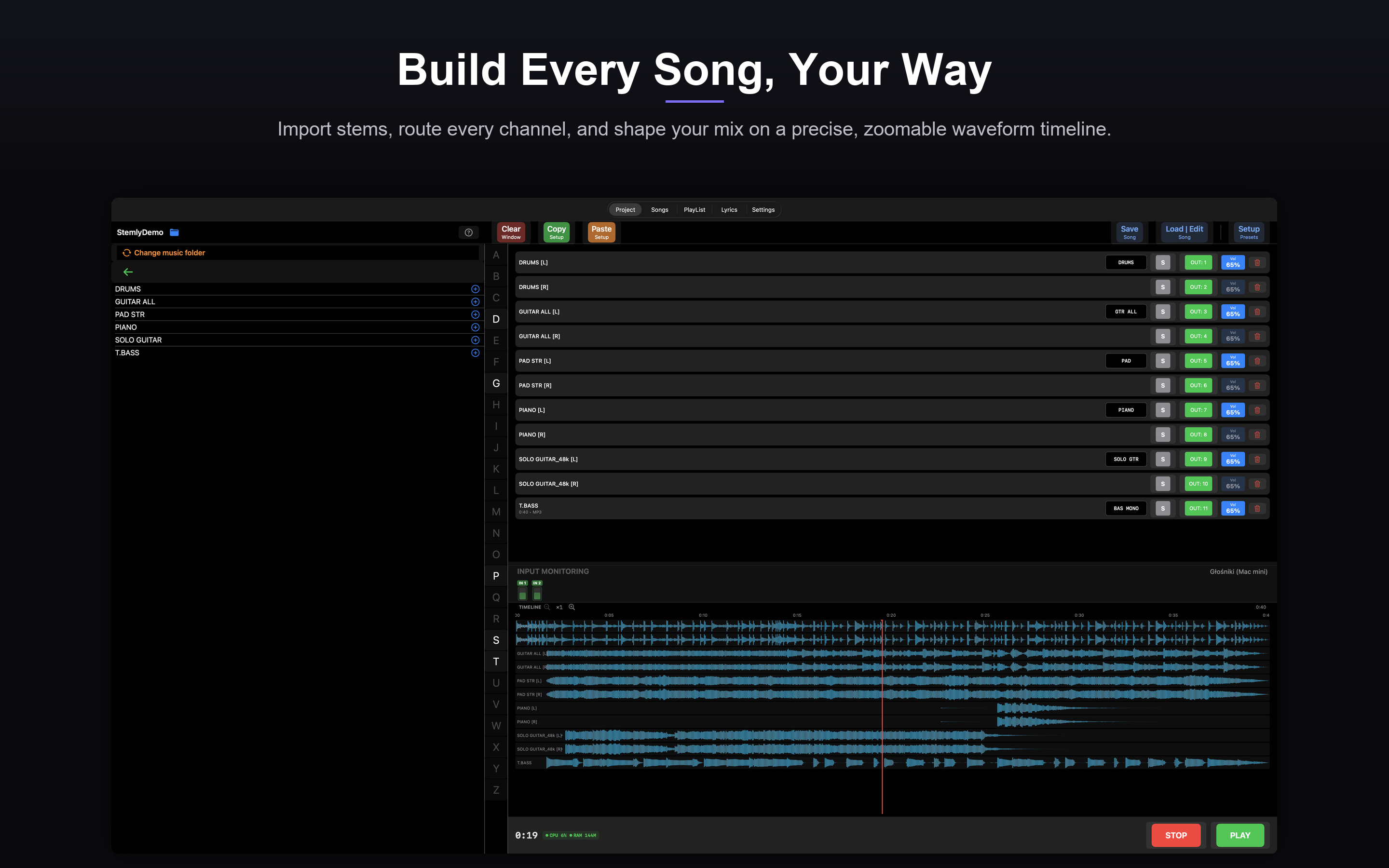 Stemly Live Multitrack