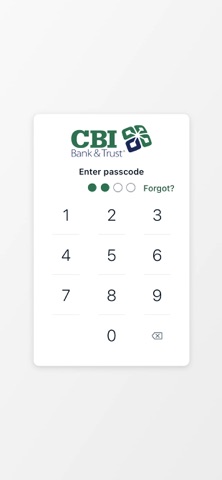 CBI Bank & Trust iPhone screenshot