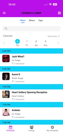 Elements Music & Arts Festival iPhone screenshot 4