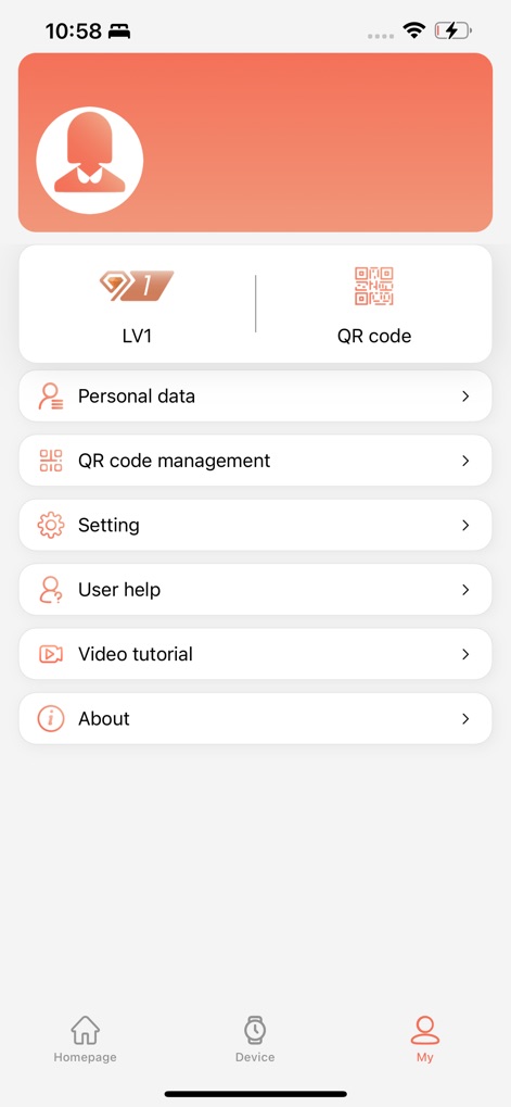 RDFit - Runde Intelligent - Users can efficiently manage their personal information within the "Personal data" section and access comprehensive assistance through the "User help" options.