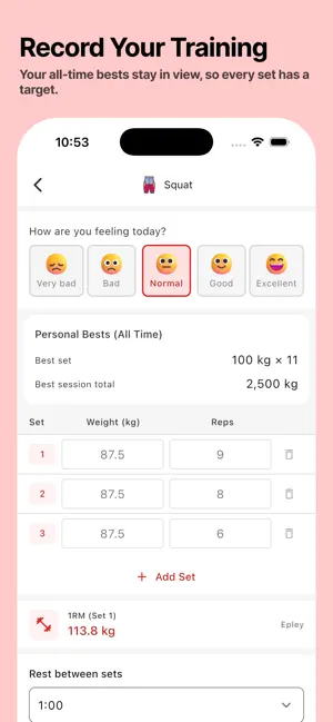 TrainLog - Workout Tracker screenshot 2