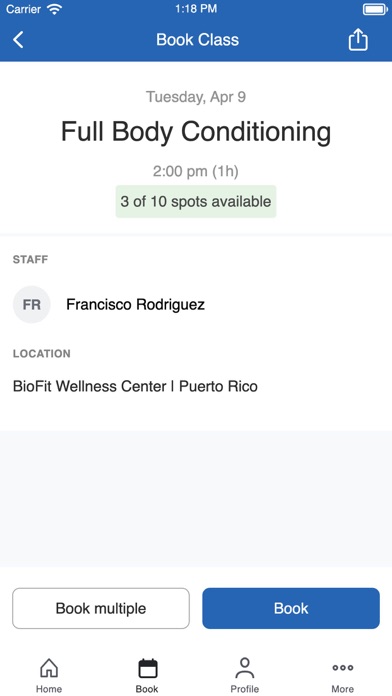 Amgen Fitness Center Screenshot