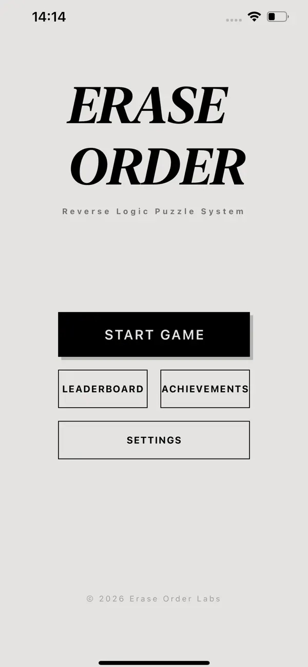 Screenshot #1 pour Erase Order: Reverse Puzzle