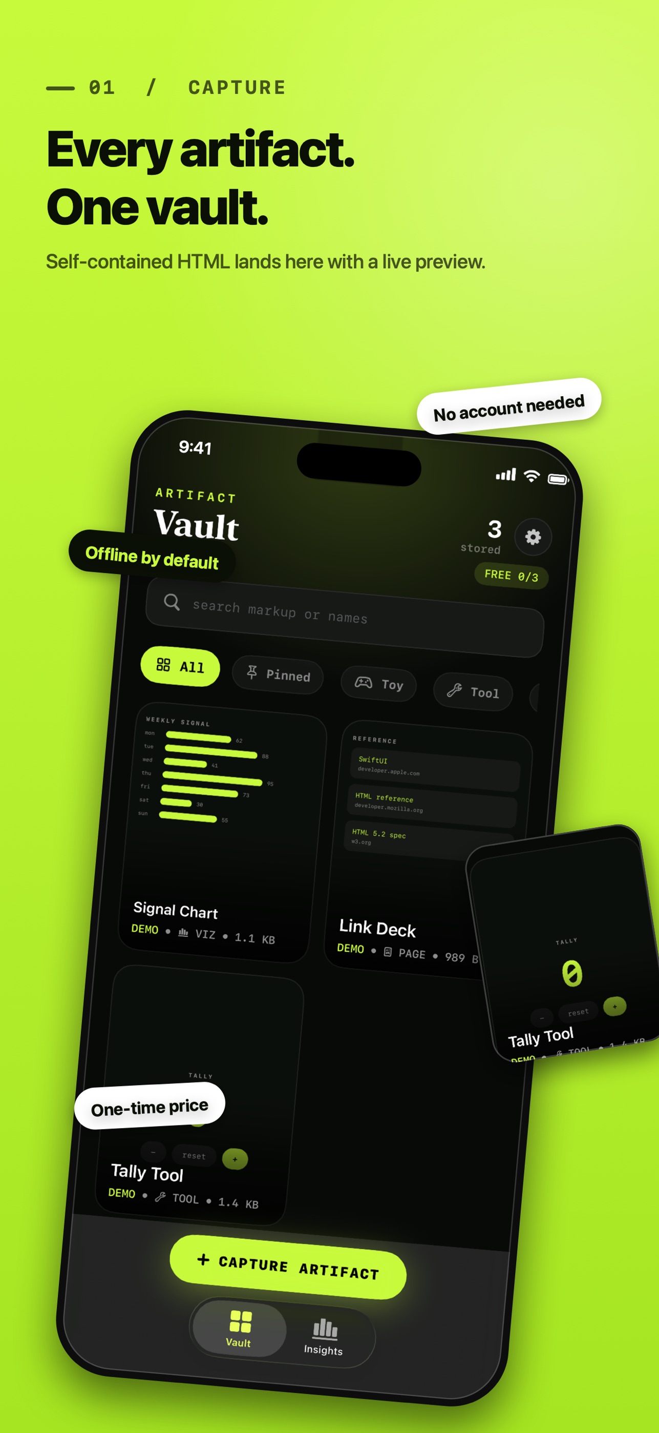 Screenshot 1 of Artifact Vault