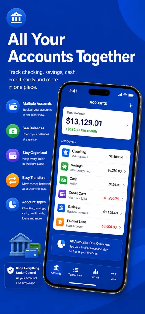 Checkbook - Accounts Tracker - Finance App | MWM