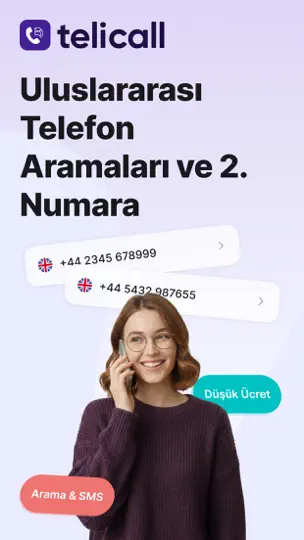 Telicall: Arama & Sanal Numara iPhone Ekran Görüntüsü 1