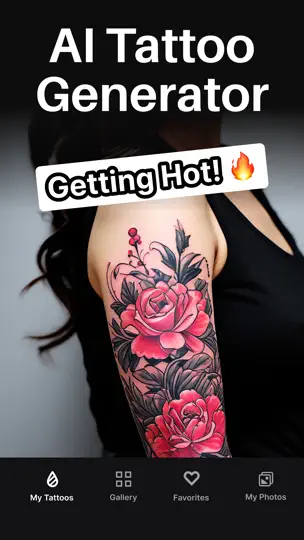 Capture d'écran de INKHUNTER - AI Tattoo Design sur iPhone 7