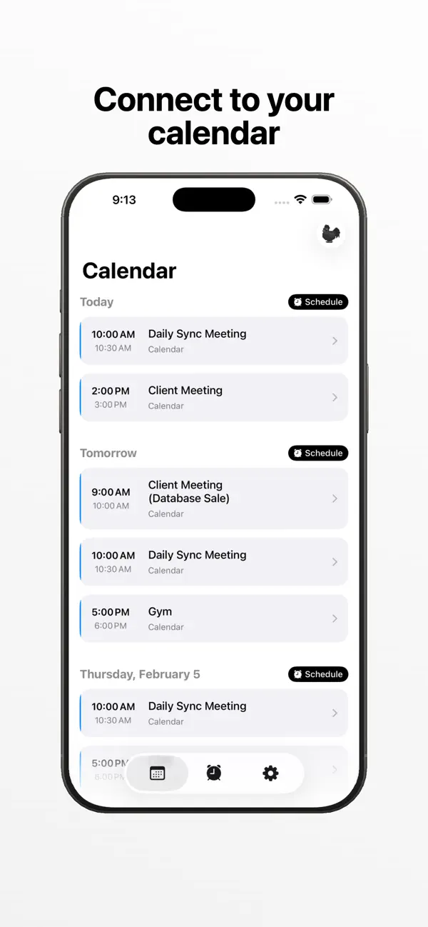 Screenshot #2 pour Rooster - Calendar Alarms