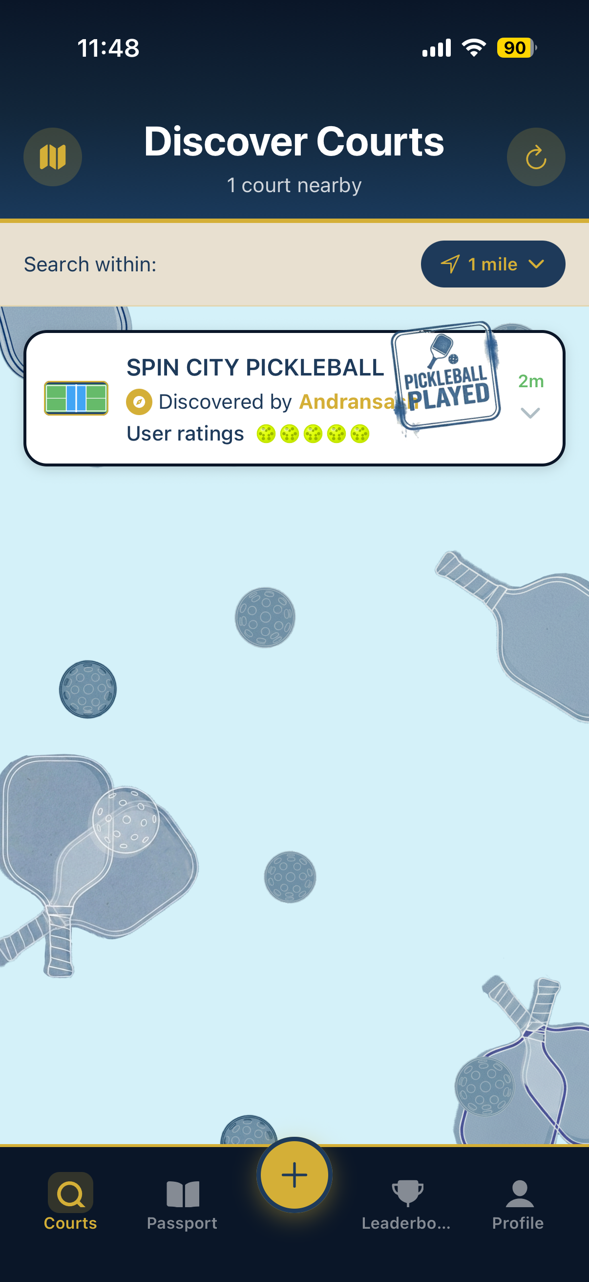 Pickleball Passport App