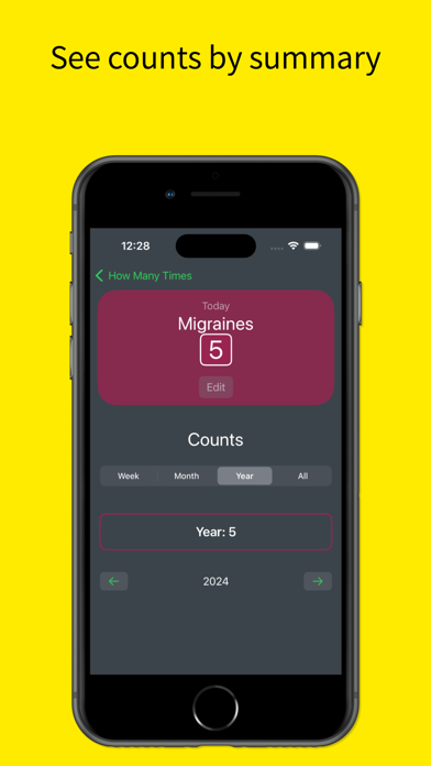 How Many Times app Screenshot