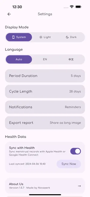 YIMA: Period Tracking screenshot 3