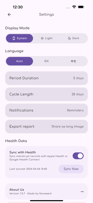 YIMA: Period Tracking Screenshot 3 of 5