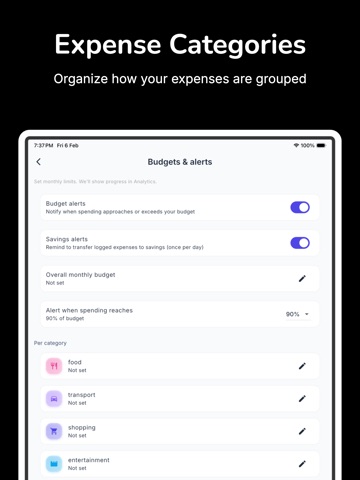 Receiptly : AI Expense Tracker iPad screenshot