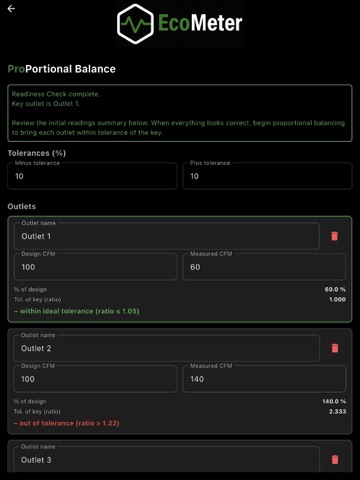 EcoMeter Pro iPad screenshot