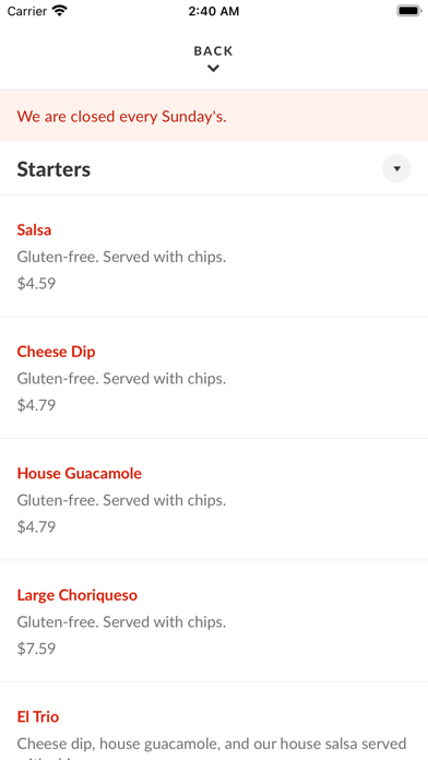 Tia's Tacos iPhone screenshot 3 - Food & Drink app