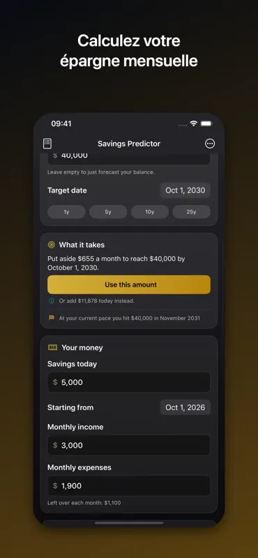 Savings Predictor: Épargne screenshot 1 of 5