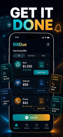 Bill Reminder: Due Dates Screenshot 1 of 10