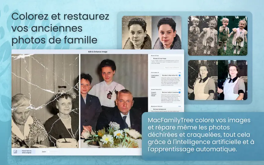 Capture d'écran de MacFamilyTree 11 sur iPhone 4