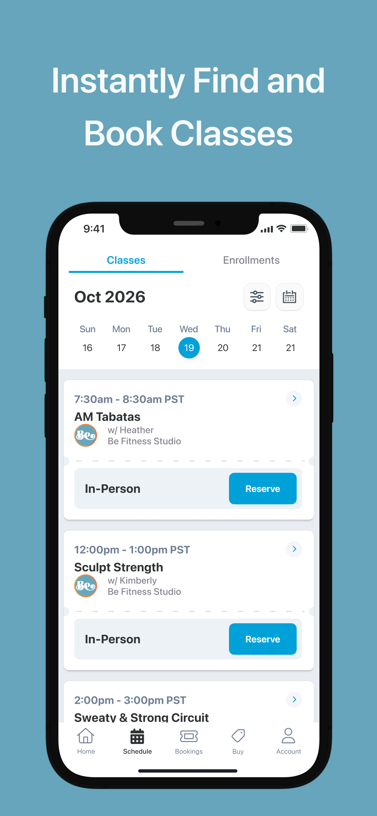 Be Fitness Studio App