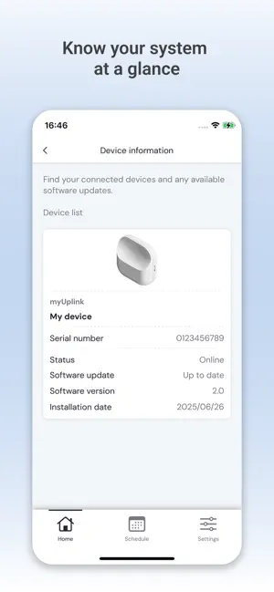 myUplink screenshot 3