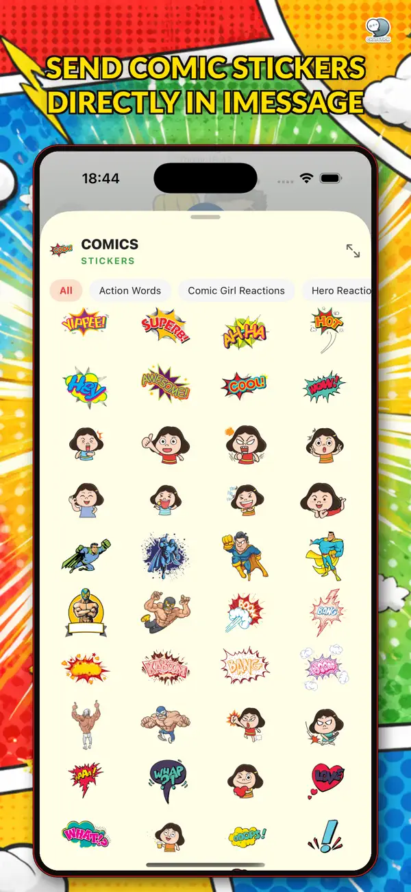 Screenshot #1 pour Cartoon Comic Stickers by CS