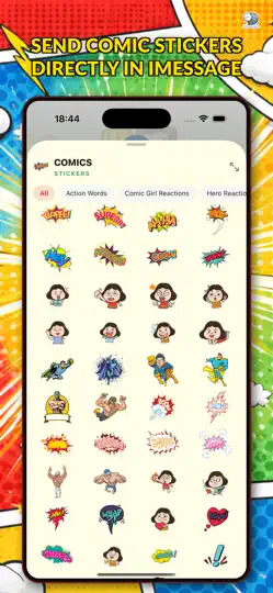 Скриншот Cartoon Comic Stickers By CS на iPhone 1
