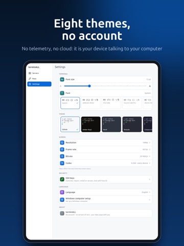 terminALL: SSH Remote Desktop iPad screenshot 9