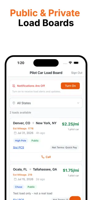 Pilot Car Load Board screenshot 1