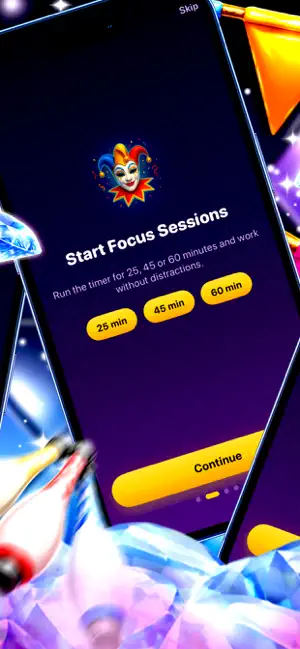 Jester's Jewels: Focus Timer iPhone screenshot 4