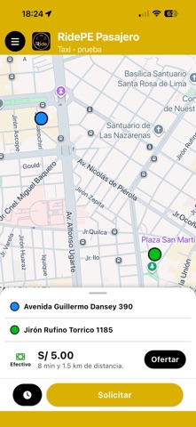 RidePe Pasajero screenshot