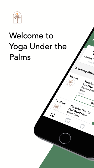 Yoga Under the Palms iPhone screenshot 1 - Health & Fitness app