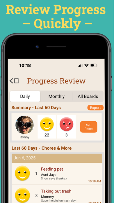 Screenshot #3 pour Smiles & Frowns: Rewards Chart