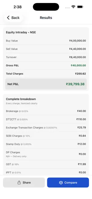TradeRaft: Brokerage Calc screenshot 3