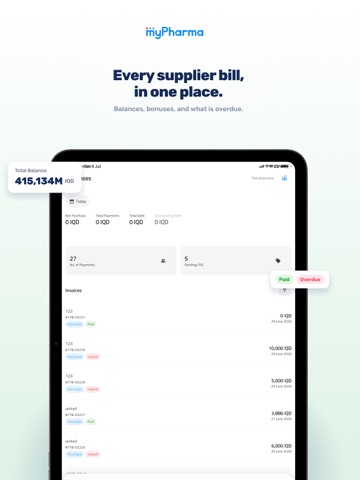 Mypharma Insight iPad screenshot