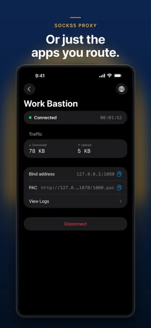 SSH Tunnel: VPN & SOCKS5 proxy screenshot 3