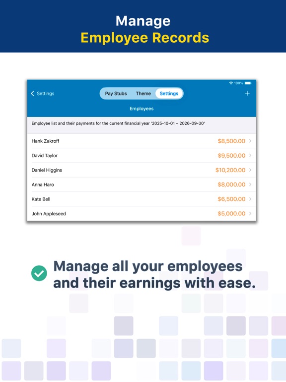 Paystub Builder: PDF Payslips iPad screenshot 5 - Business app