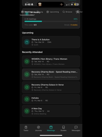 Recovery Compass iPad screenshot