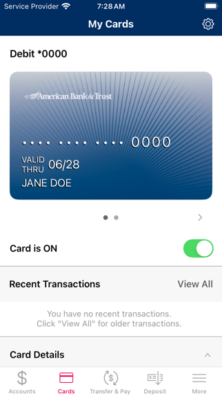 American Bank & Trust Screenshot