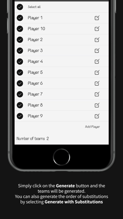 Simple Team Generator