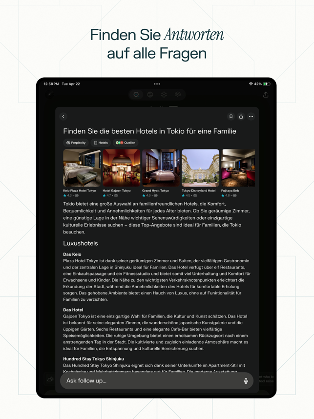 ‎Perplexity - Fragen Sie etwas Screenshot