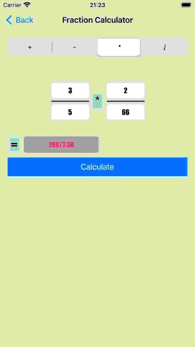 QuickFractionCalc Screenshot