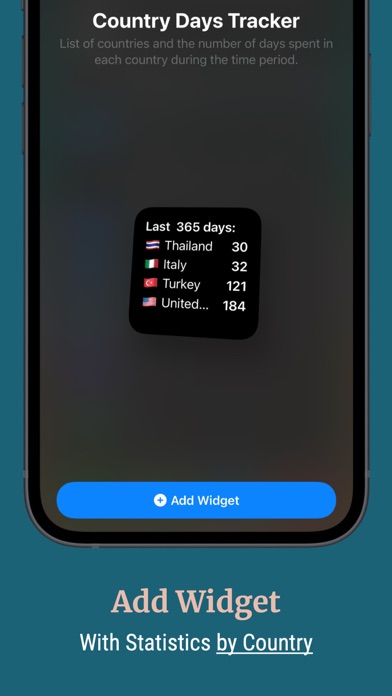 Country Days Tracker Screenshot