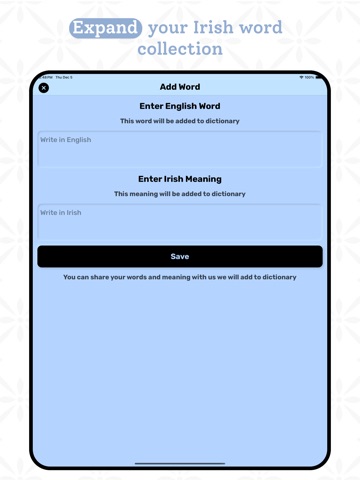 Irish | Irish Dictionary iPad screenshot