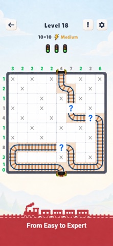 cozy train tracks logic puzzle Screenshot 5 of 5