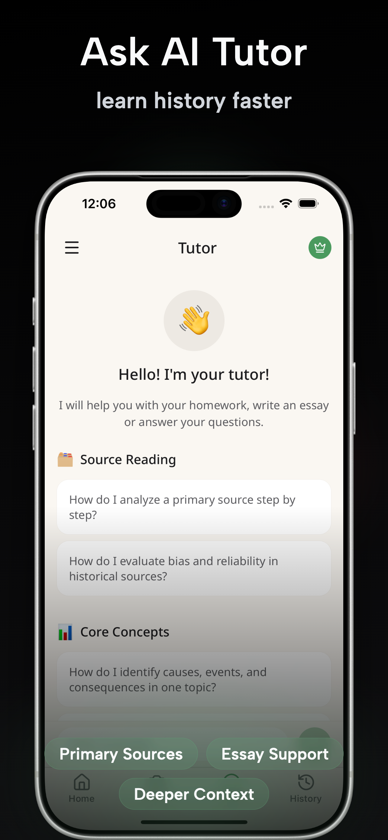 History Homework Helper AI