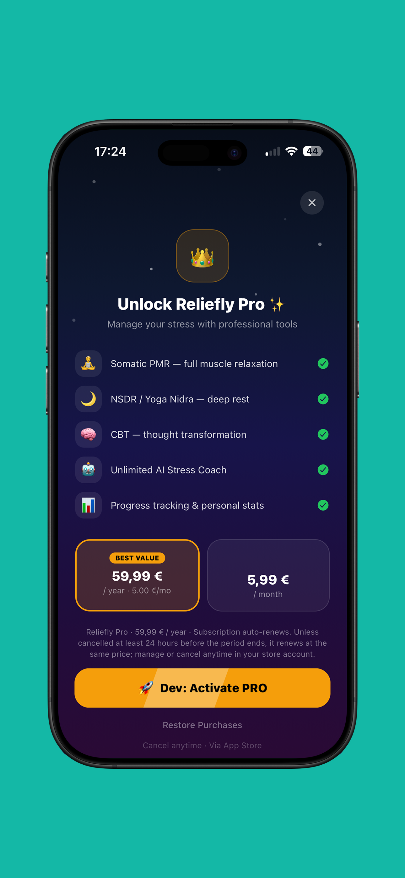 Reliefly: Your Stress Coach screenshot 10