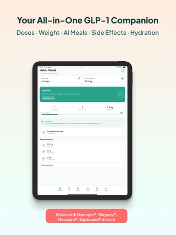GLP-1 & Weight Tracker - Nuvo iPad screenshot