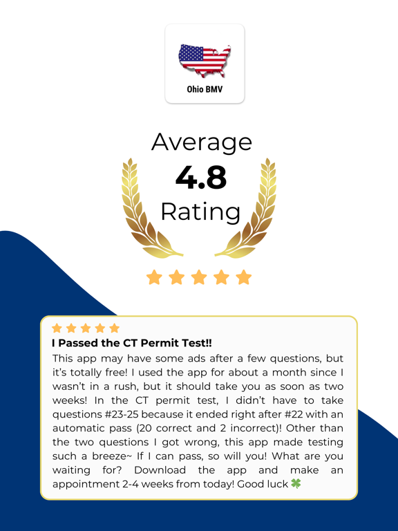 Connecticut DMV CT Permit Prep iPad screenshot 1 - Education app